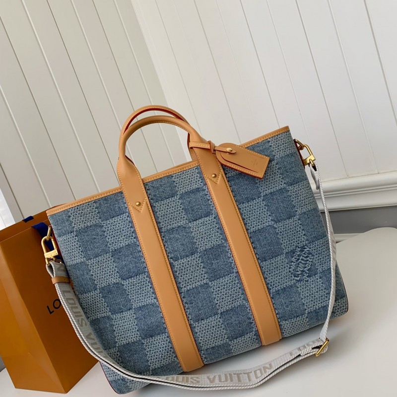 L0*is V*t0n New Weekend TOTE tannin jean bag  N40702  Size：43*34*17.5cm