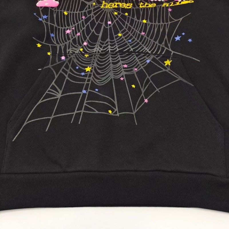 Sp5der black v2 hoodie