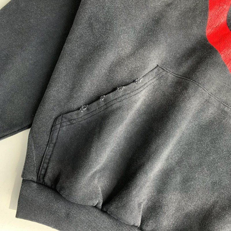 Ba*len*cia*ga monogram print hooded sweatshirt