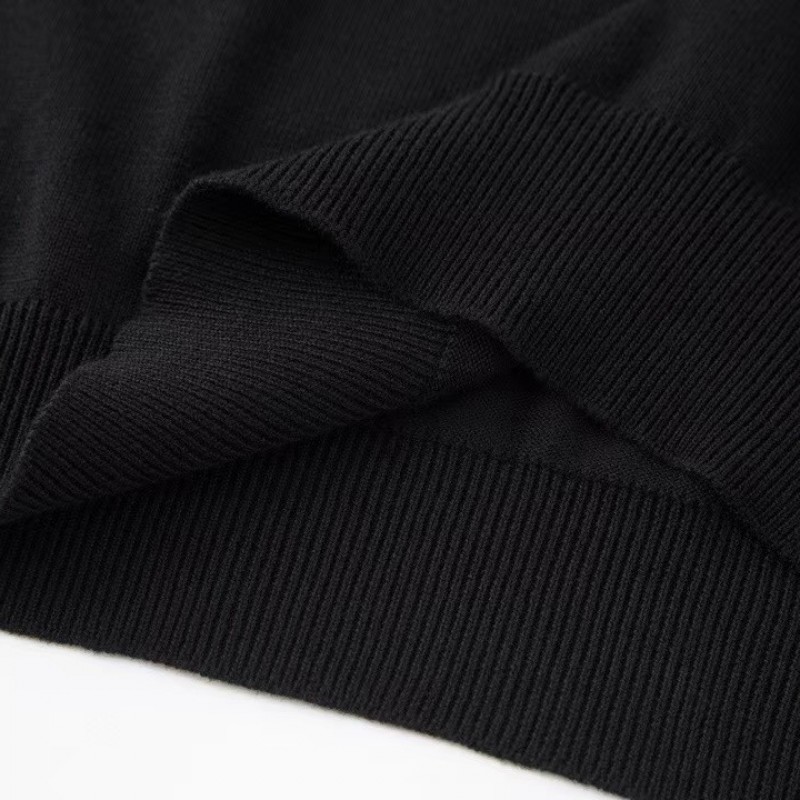 L0*is V*t0n monogrammed wool bottoming sweater