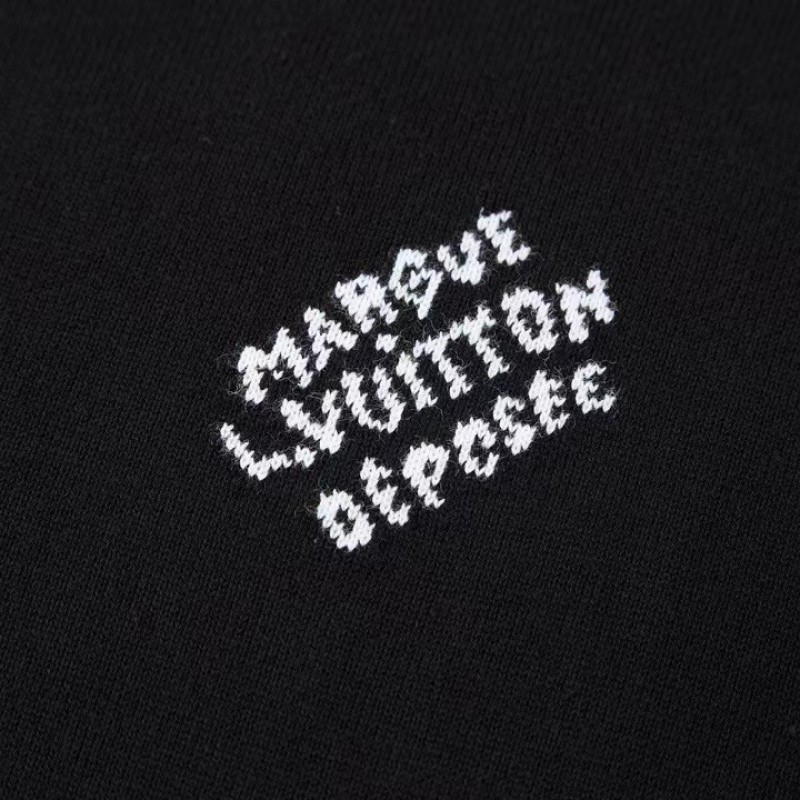 L0*is V*t0n monogrammed wool bottoming sweater