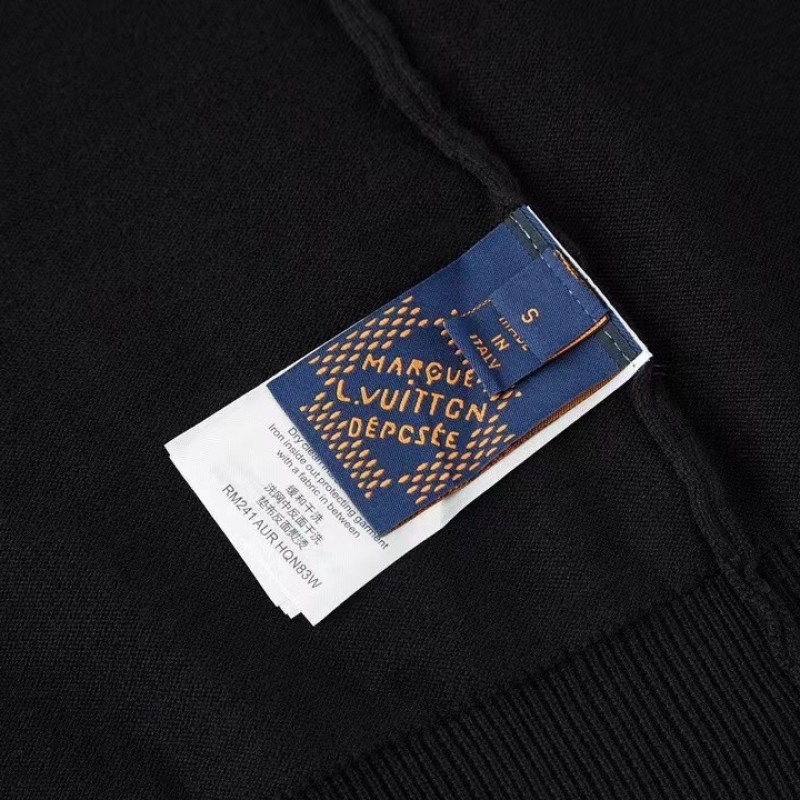 L0*is V*t0n monogrammed wool bottoming sweater