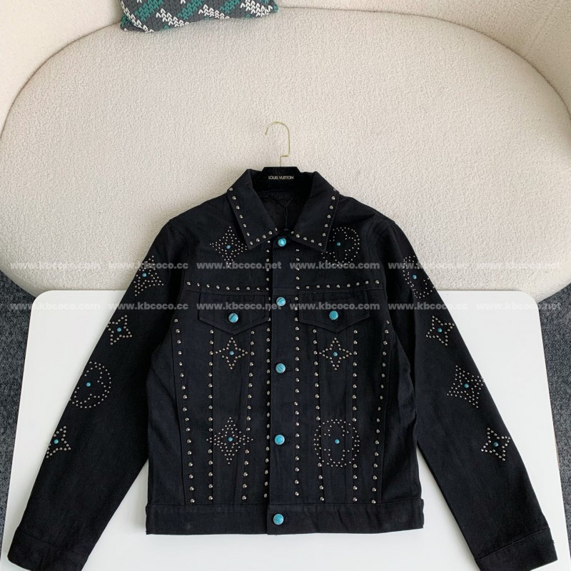 LV turquoise rivet denim jacket