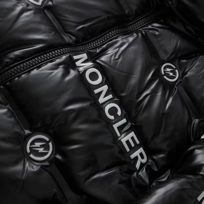 Moncler Fujiwara Hiroshi co-branded full-print letter shiny down jacket