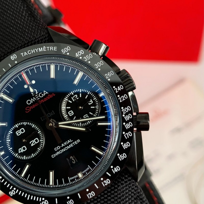 Om**a Speedmaster Series Dark Side of the Moon，50m waterproof watch, 44.25mm