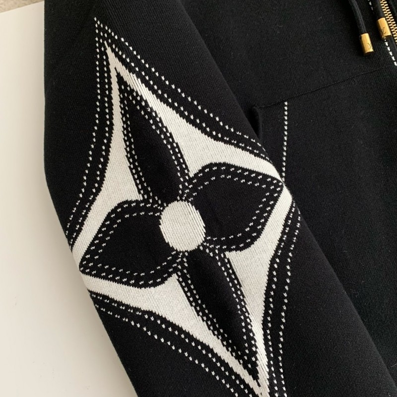 L0*is V*t0n  SS24 Logo Inlaid flower zipper sweatshirt Jackets