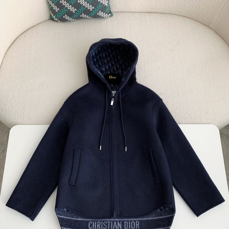 D*0r Hat zipper jacket，    Material: 99% Wool   1% Mulberry Silk