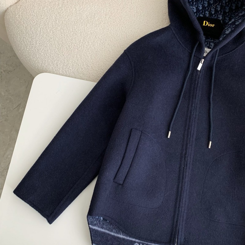 D*0r Hat zipper jacket, Material: 99% Wool 1% Mulberry Silk