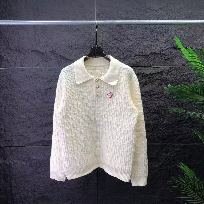 casablanca2024 new polo knitted long sleeve