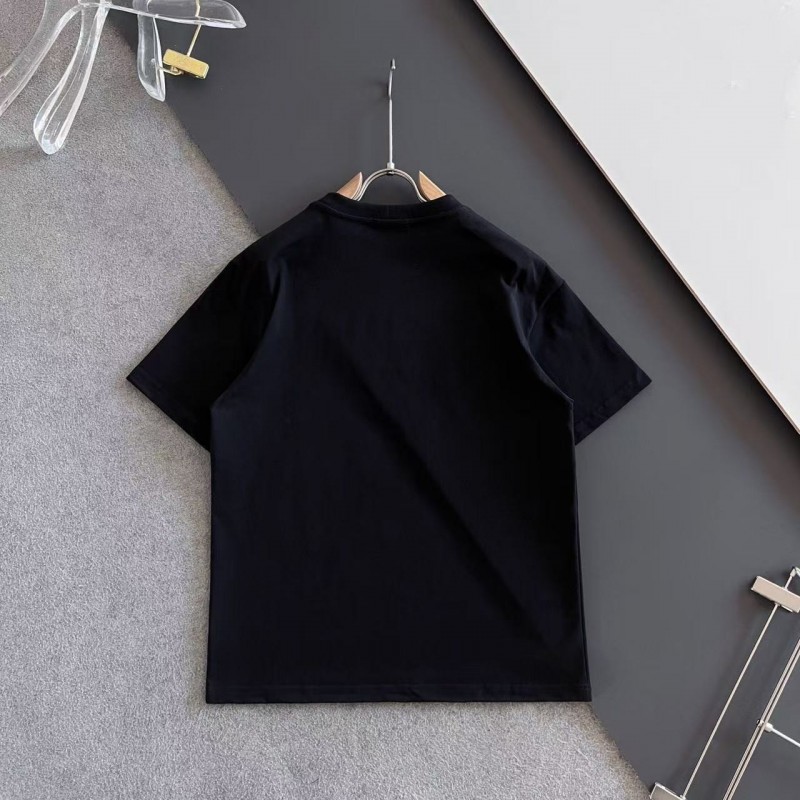 F**di alloy letter logo round neck T-shirt