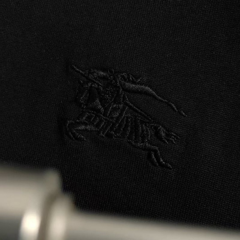 B**rry Black plaid embroidery combines knight embroidery exquisite craftsmanship T-shirt