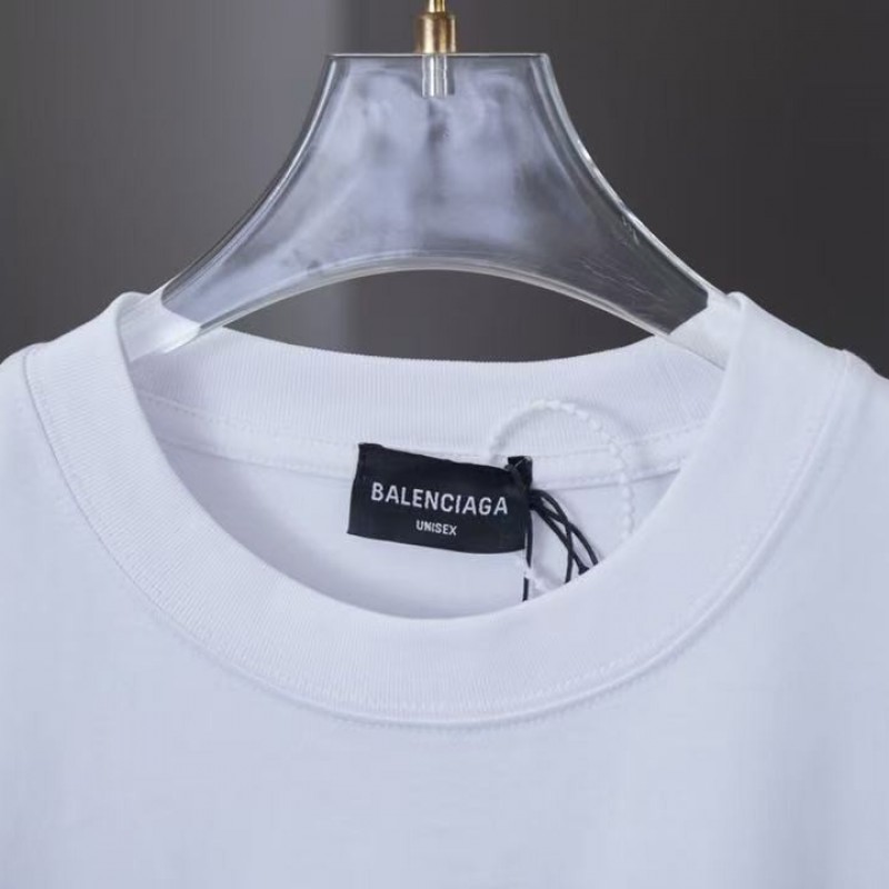 Ba*len*cia*ga SpringSummer New Style Graffiti Hand-painted Letters Logo Printed T-shirt