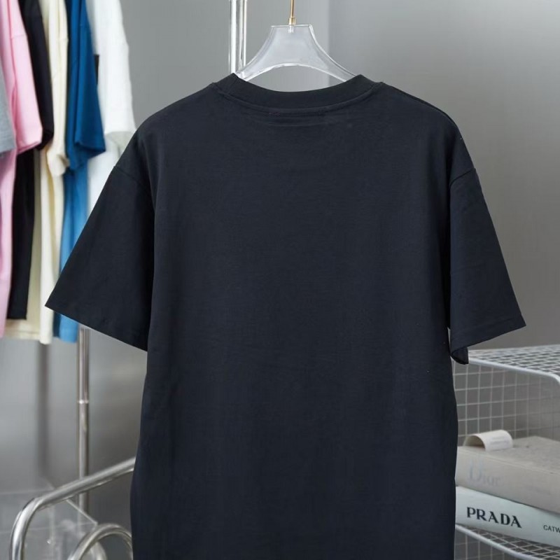 Ba*len*cia*ga SpringSummer New Flocked Letter Logo Printed T-shirt