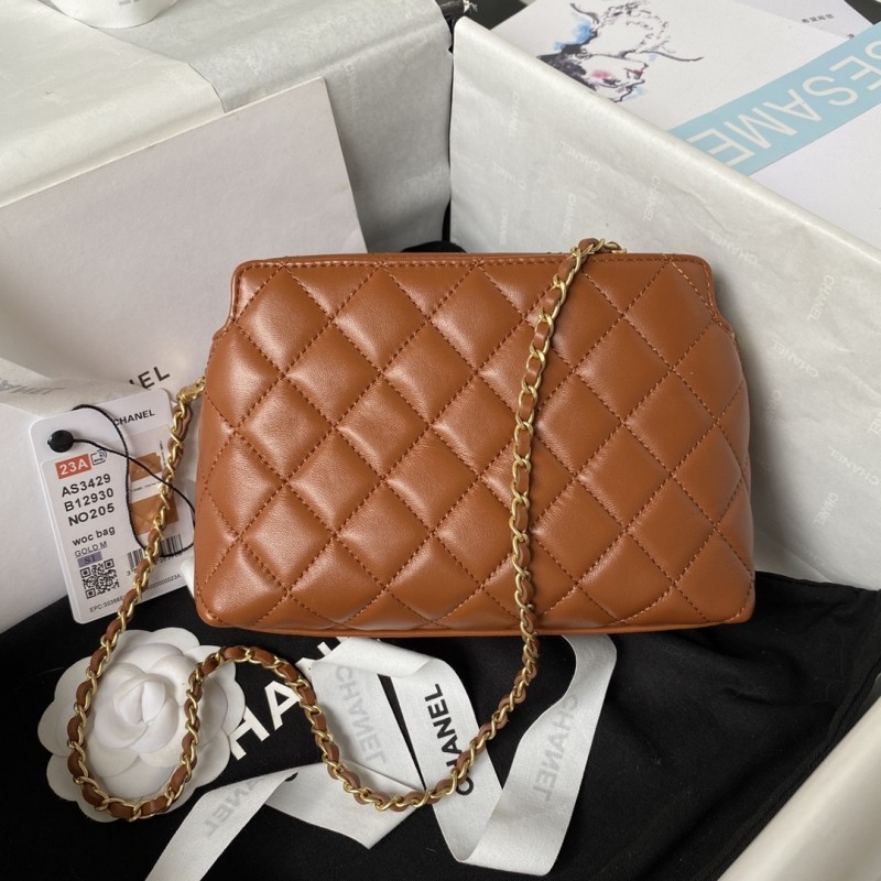 ​Ch*el 23A Golden Little Lion Chain Bag AP3429, Top Quality   Size: 19 * 13 * 8cm
