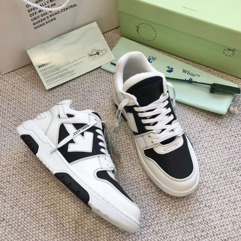 Off-White Out-Off-Office Leather  Black and white contrast Sneakers