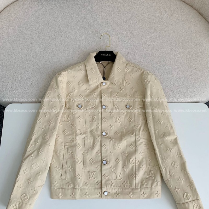 L0*is V*t0n Full-print cotton jacquard collarless jacket