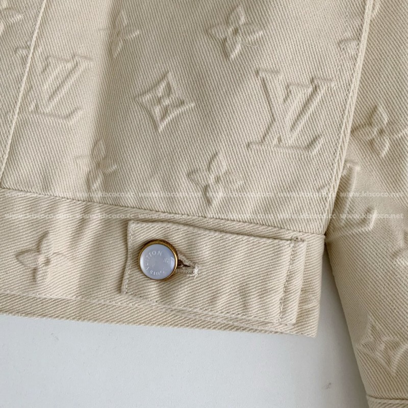 L0*is V*t0n Full-print cotton jacquard collarless jacket