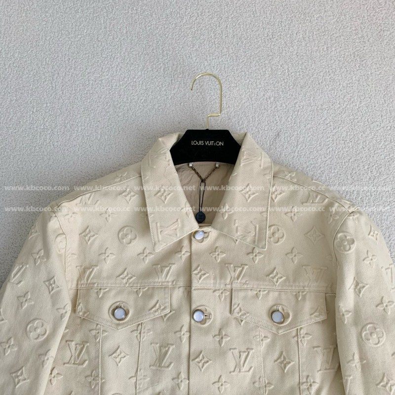 L0*is V*t0n Full-print cotton jacquard collarless jacket