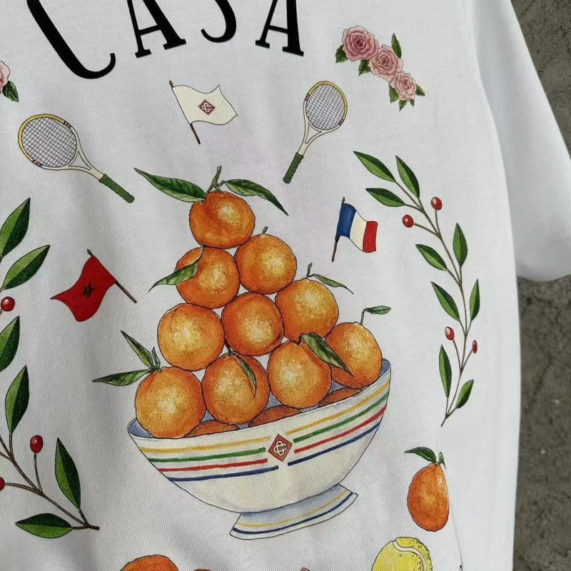 CASABLANCA SpringSummer Orange Graphic Print T-Shirt