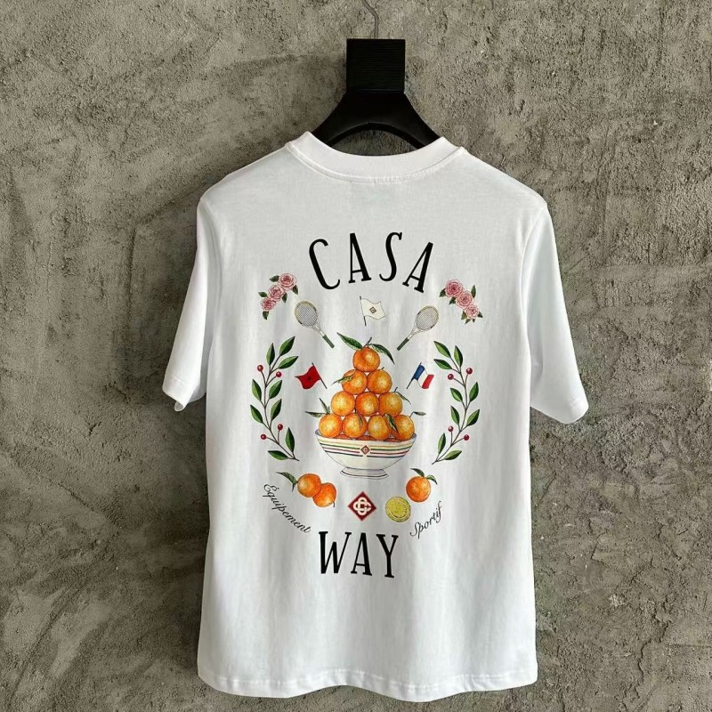 CASABLANCA SpringSummer Orange Graphic Print T-Shirt