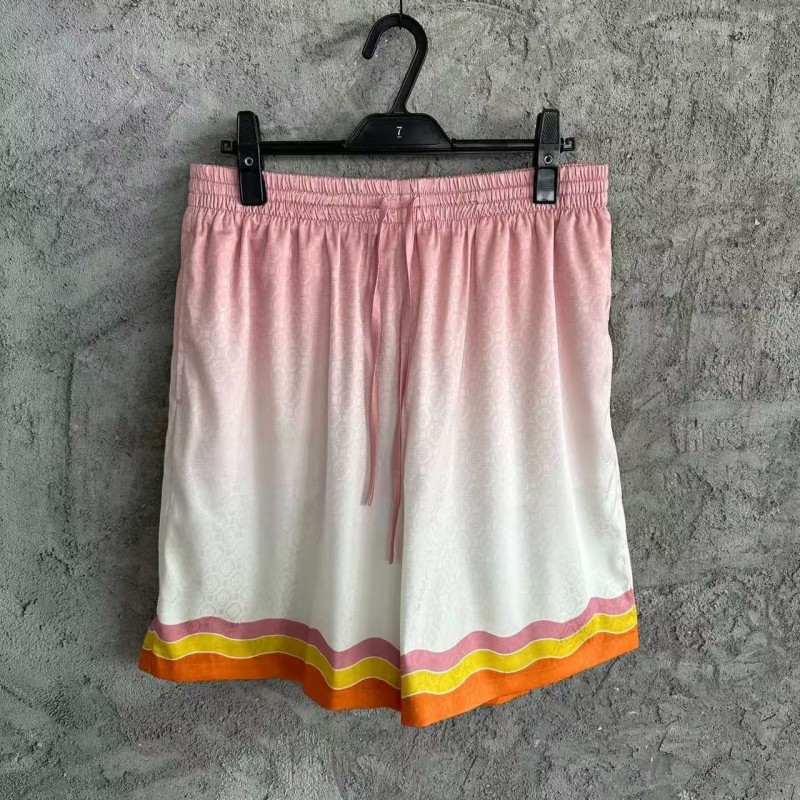 CASABLANCA Spring and Summer Large LOGO Pattern Silk Shorts