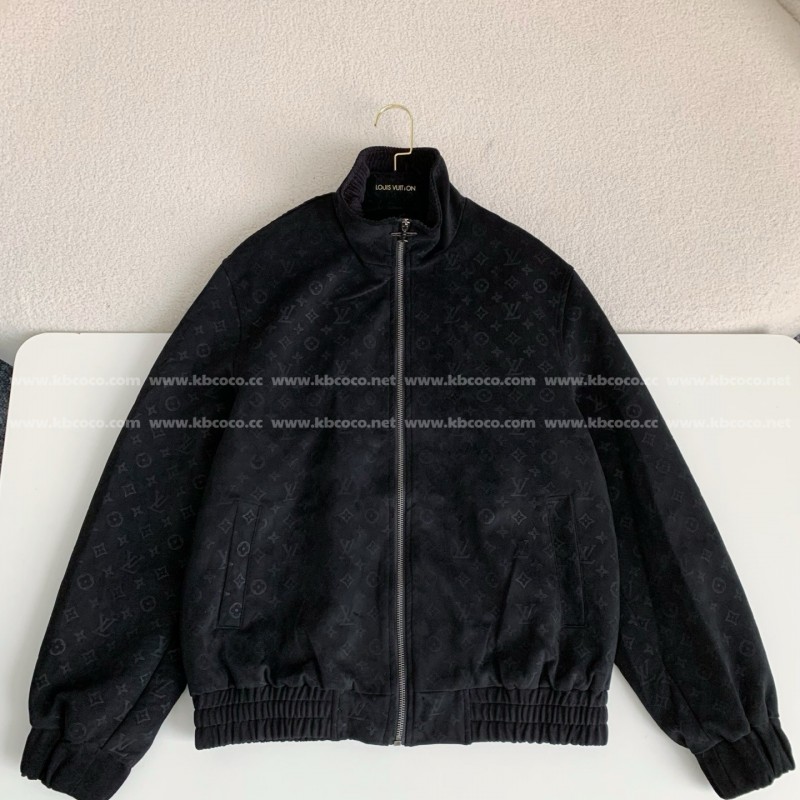 L0*is V*t0n ss25 Spring And Summer Series Embossed Suede Jacket