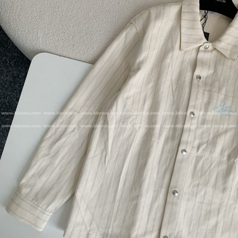 D*0r ss25 Summer Series Striped Shirt Jacket