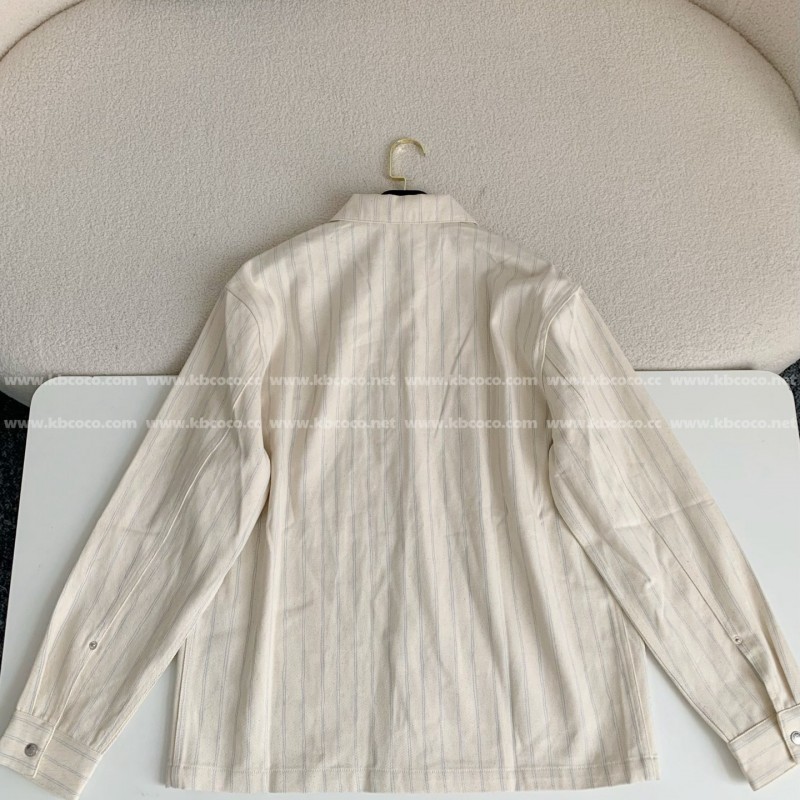 D*0r ss25 Summer Series Striped Shirt Jacket