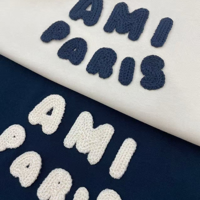 Ami navy blue crochet short sleeve