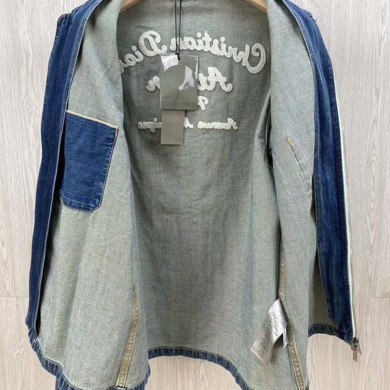 D*0r denim jacket with front and back embroidery