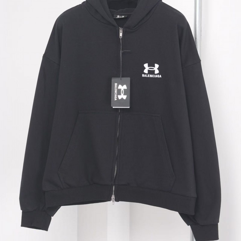 Ba*len*cia*ga x Under Armour washed zipper jacket