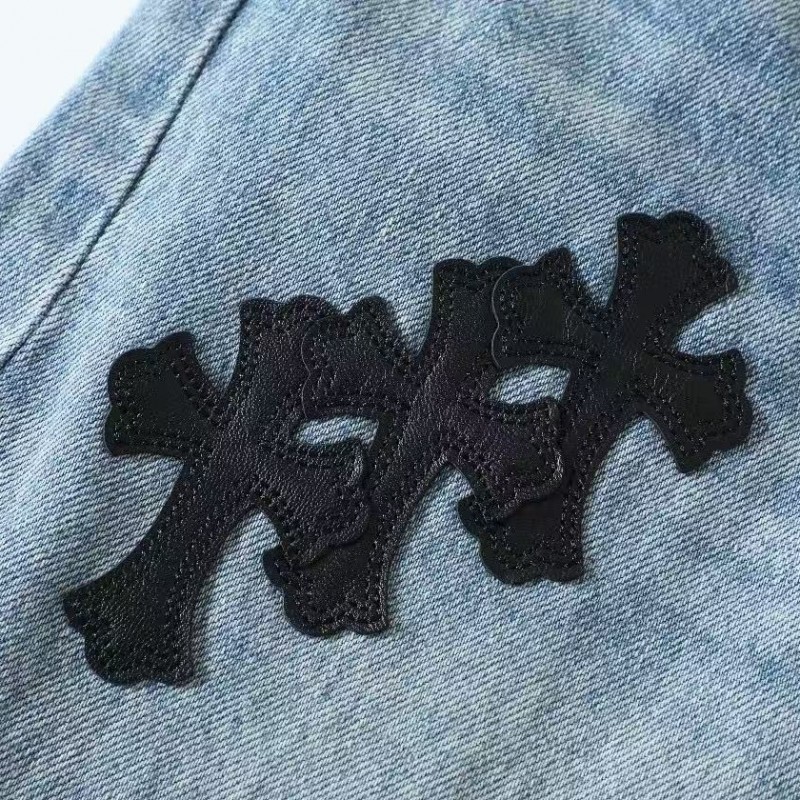 Ch**me He**ts denim patchwork flared jeans