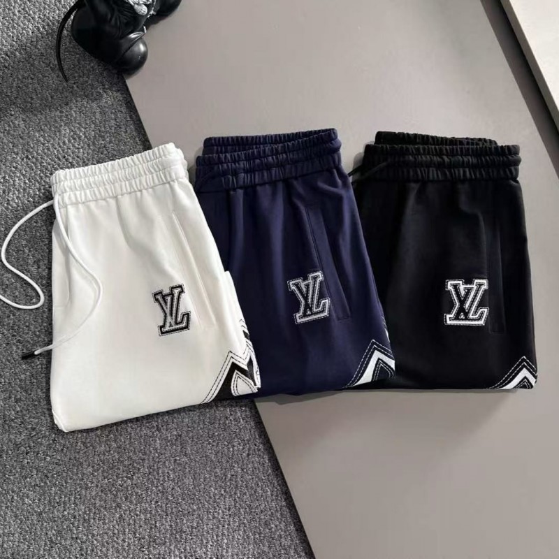 LV spring and summer new elastic casual washed loose shorts