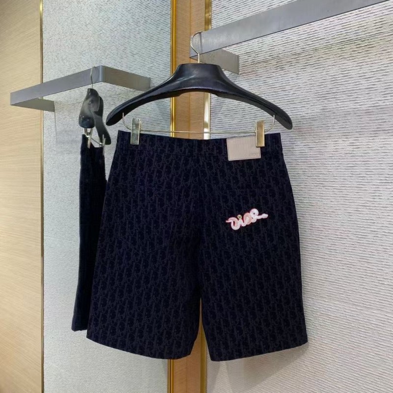 D*0r Snake Year Limited Edition Embroidered Dark Pattern Shorts