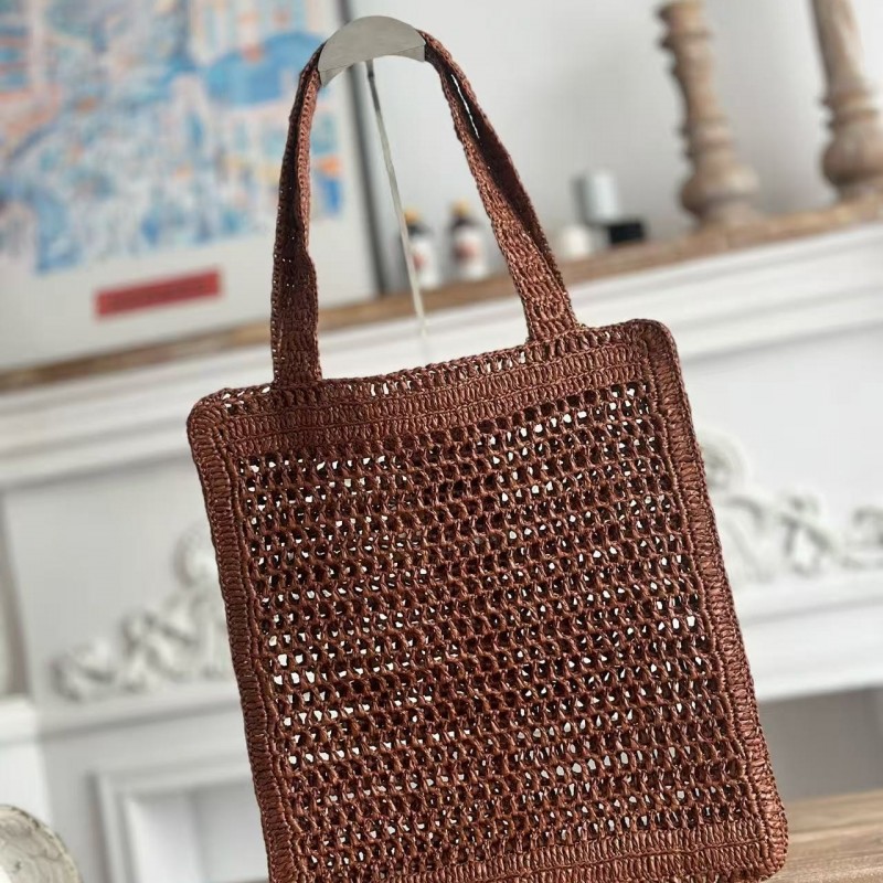 chloe spring and summer new style SUMMER BANANA dopamine color caramel color pure handmade straw wov