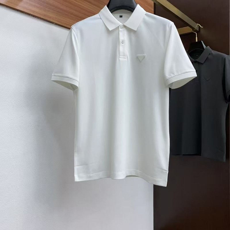 Pra*a 2025 new lapel polo short sleeve
