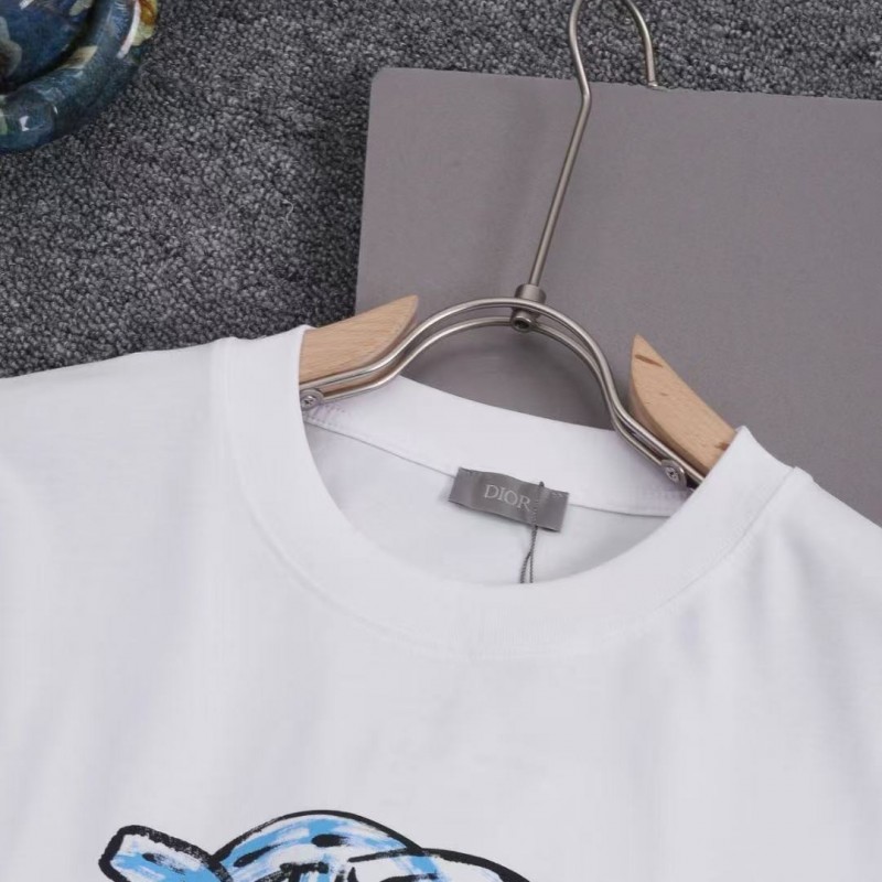D*0r 2025 new Starry Sky Graffiti Round Neck T-shirt