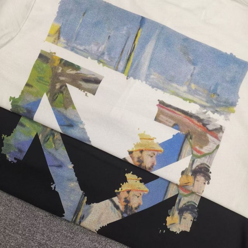 offwhite Monet optimized boat arrow cotton T-shirt