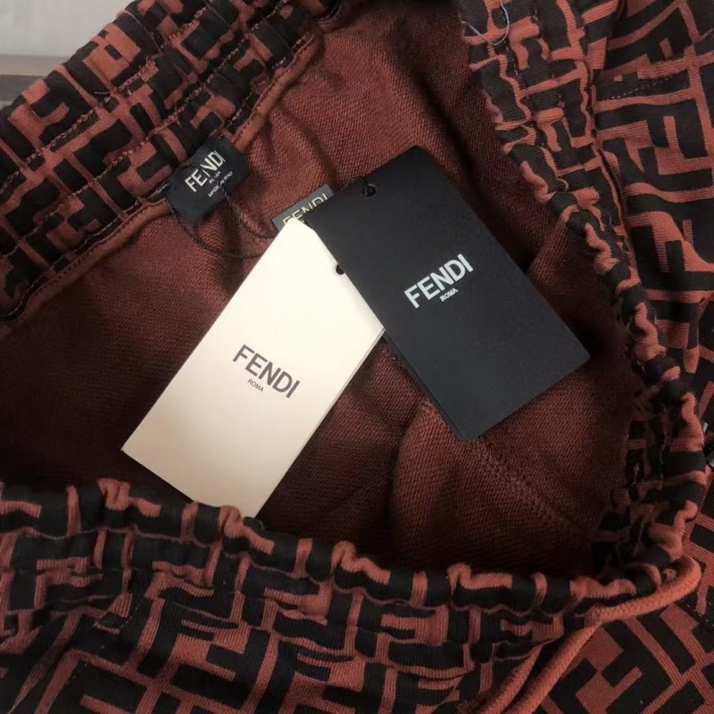 F**di 2025 new full print logo printed cotton shorts