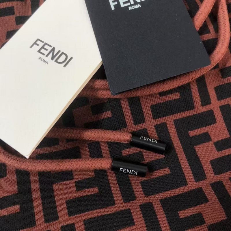 F**di 2025 new full print logo printed cotton shorts