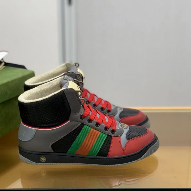 G*u*i High-top Distressed sneakers
