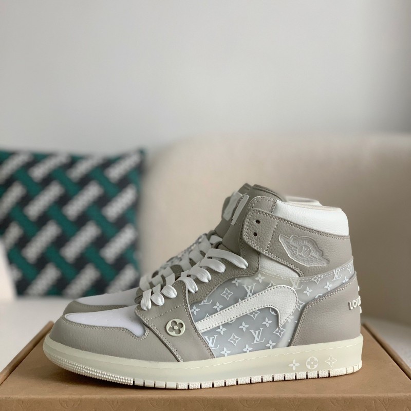 L0*is V*t0n x Nike Air Jorda 1 High AJ1 Sneakers