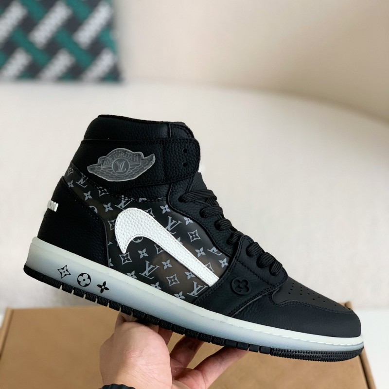 L0*is V*t0n x Nike Air Jorda 1 High AJ1 Sneakers