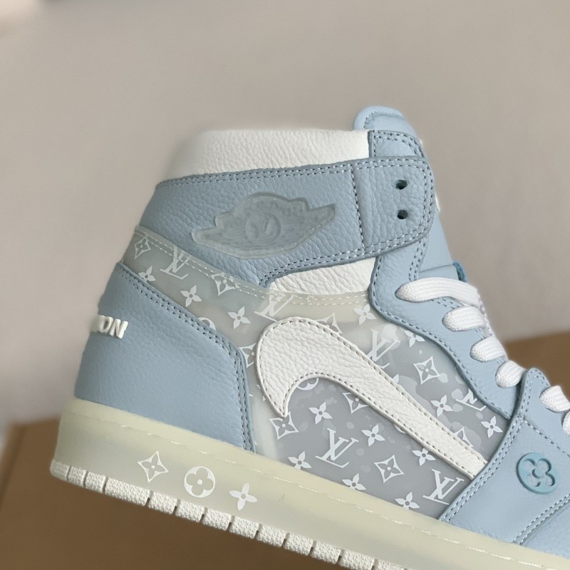 L0*is V*t0n x Nike Air Jorda 1 High AJ1 Sneakers