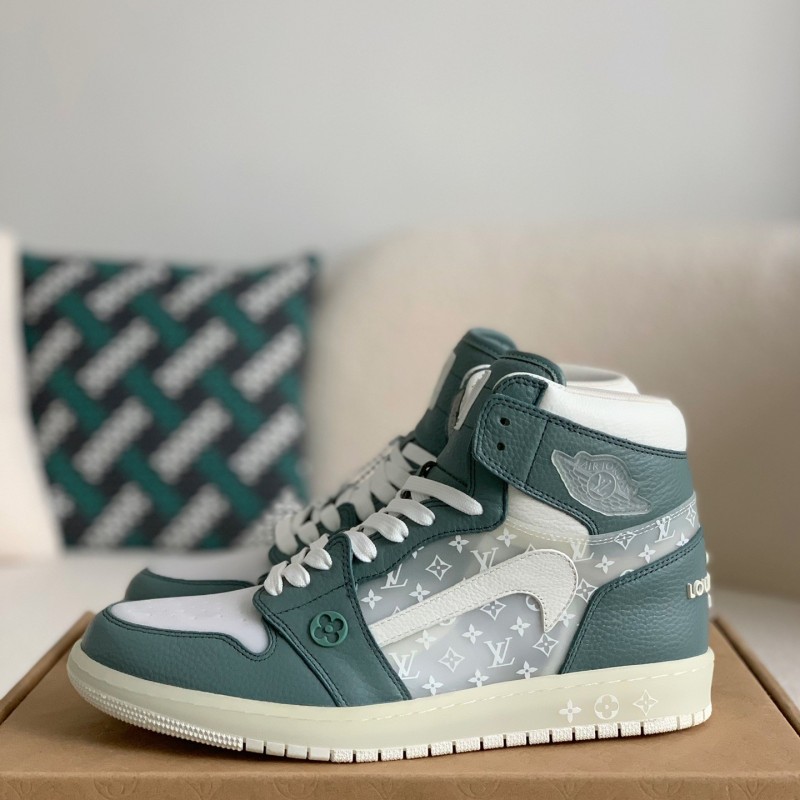 L0*is V*t0n x Nike Air Jorda 1 High AJ1 Sneakers