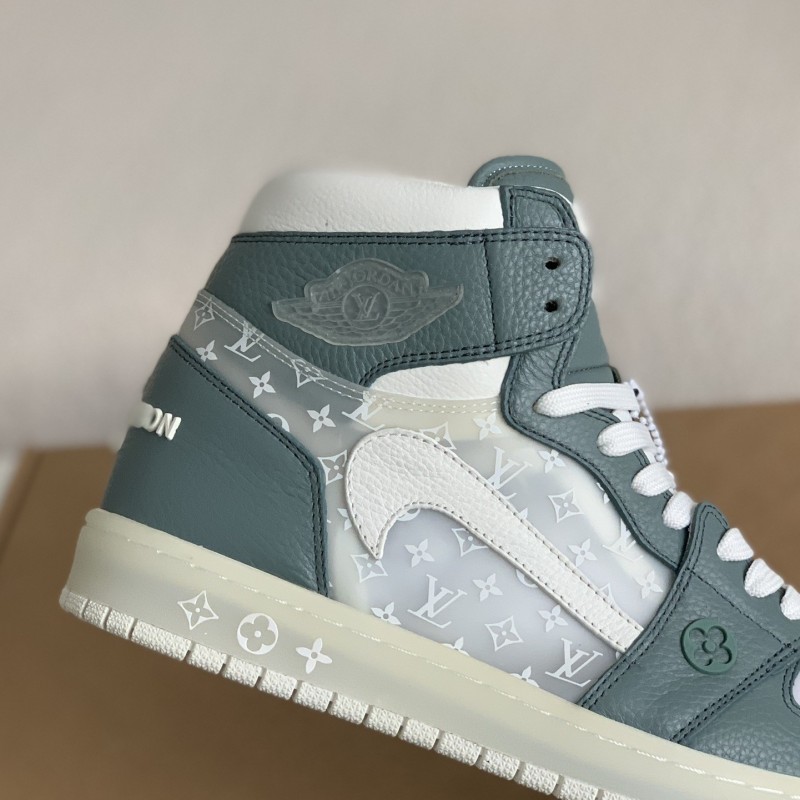 L0*is V*t0n x Nike Air Jorda 1 High AJ1 Sneakers