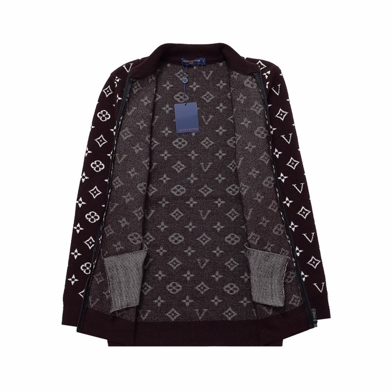 L0*is V*t0n chest stripe patchwork long-sleeved coat jacket