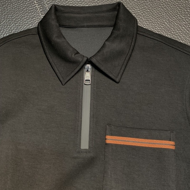 Zegna lapel casual sweatshirt