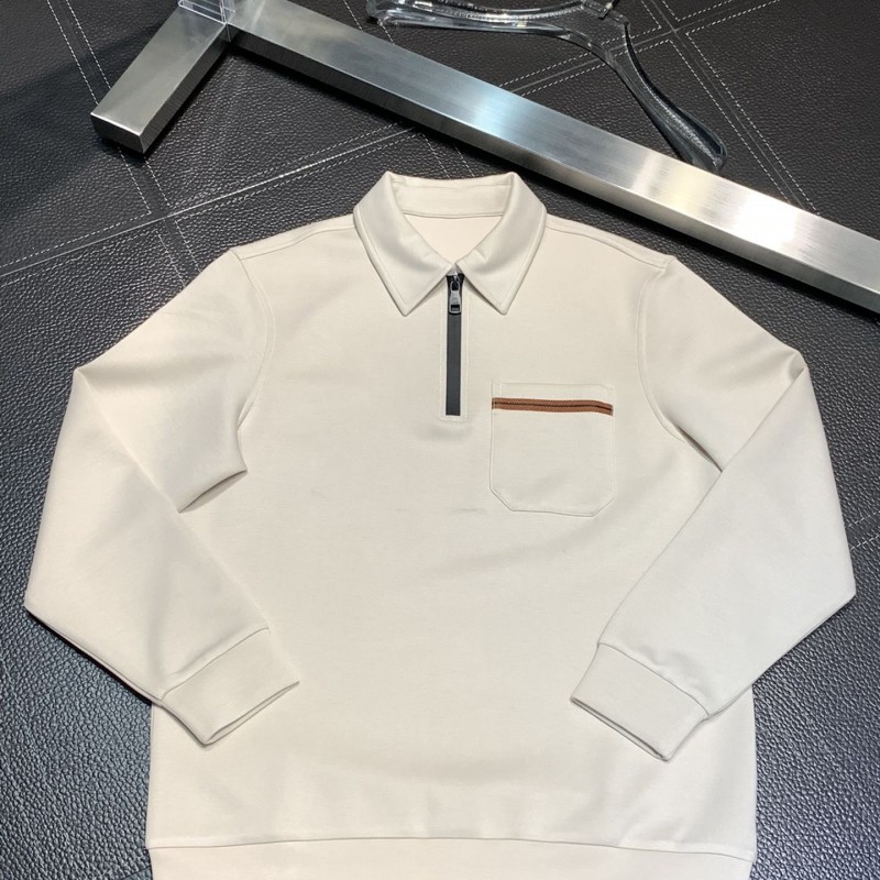 Zegna lapel casual sweatshirt