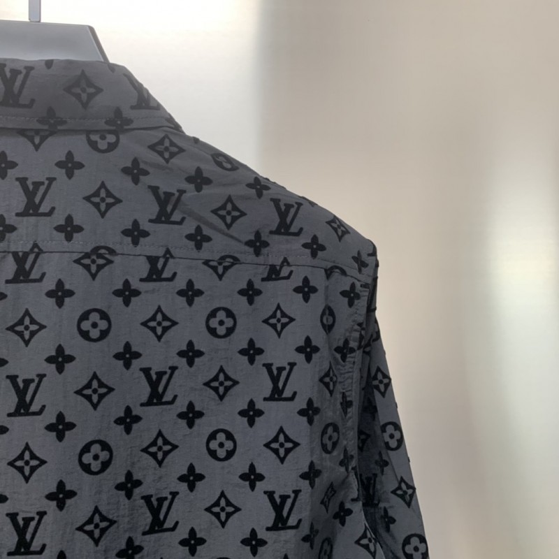 L0*is V*t0n Flocked jacquard all over printed long sleeve shirt